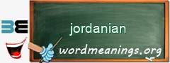 WordMeaning blackboard for jordanian